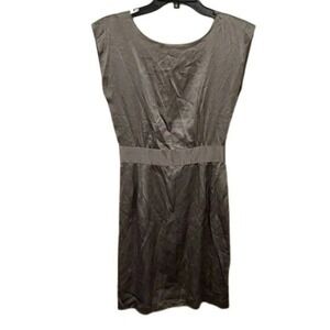 Wayf silver 100% Silk Sleeveless Mini Dress size 4